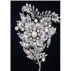 Image 1 : Platinum 9.30ctw Pearl and Diamond Brooch