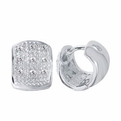 14KT White Gold 0.15ctw Diamond Earrings