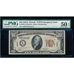 1934A $10 Hawaii Federal Reserve Note PMG 50EPQ