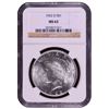 Image 1 : 1922-D $1 Peace Silver Dollar Coin NGC MS63