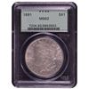 Image 1 : 1891 $1 Morgan Silver Dollar Coin PCGS MS62