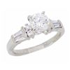 Image 3 : Platinum 1.10ctw Diamond Ring