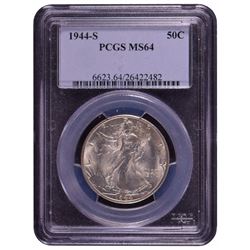 1944-S Walking Liberty Half Dollar Coin PCGS MS64