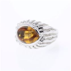 14KT White Gold 7.45ct Citrine Ring