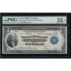 1918 $1 Cleveland Federal Reserve Bank Note PMG 55EPQ