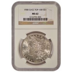 1900-O/CC $1 Morgan Silver Dollar Coin NGC MS62