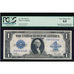 1923 $1 Silver Certificate PCGS 64