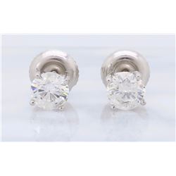 14KT White Gold 0.65ctw Diamond Stud Earrings