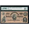 Image 1 : 1864 $100 Confederate Sates of America Note PMG 35