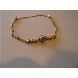 BRACELET W/DIAMONDS, (2) DIAMONDS MISSING