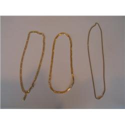 LOT, (3) GOLD CHAINS