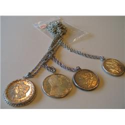 LOT, (4) COIN MEDALLIONS