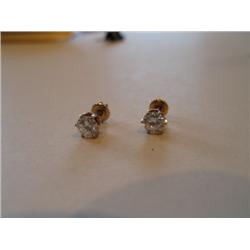 PAIR OF 1.5 CARAT DIAMOND EARRINGS
