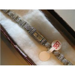 OMEGA PLATINUM LADIES WATCH W/DIAMONDS