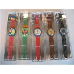 LOT, (5) SWATCH WATCHES