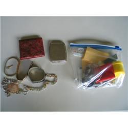 LOT, STONES, COINS, MISC JEWELRY