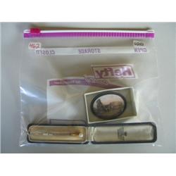 STICK PIN W/PEARL & MICRO MOSAIC PIN (CIRCA 1860'S)