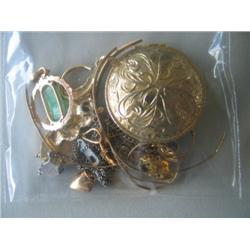 LOT, MISC. JEWELRY INCLUDING NUGGET & PLATINUM CHAIN