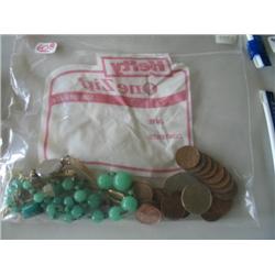 LOT, ASSORT JEWELRY & COINS