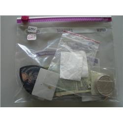 LOT, $20 BILL, (3) 1 OZ SILVER COINS, MISC JEWELRY