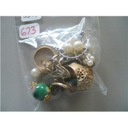 LOT, ASSORT. JEWELRY & LOOSE PEARLS