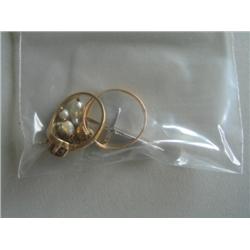 LOT, (2) RINGS & A CROSS