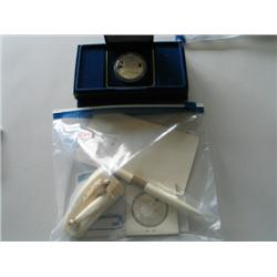 LOT, PEN & (2) COINS & CONSTITUTION COMMEMORATIVE COIN