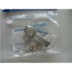 LOT, WATCH, RINGS & ASSORT JEWELRY