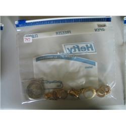 LOT, ASSORTED RINGS & COIN