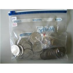 LOT, ASSORT JEWELRY & (38) IKE DOLLARS