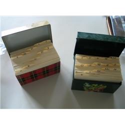 LOT, METAL BOXES W/CARD FILE
