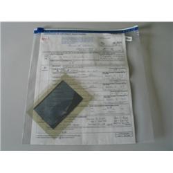 PHOTOGRAPHIC NEGATIVE OF MT. ST. HELENS ERUPTING W/CERTIFICATION LETTER