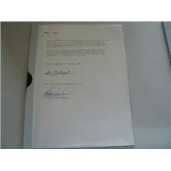 LETTER W/STEVE LARGENT AUTOGRAPH