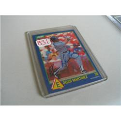 SIGNED EDGAR MARTINEZ 1989 ROOKIE CARD
