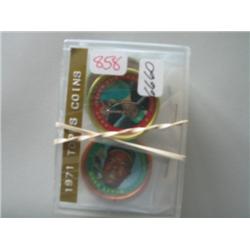 LOT, 1971 TOPPS COINS