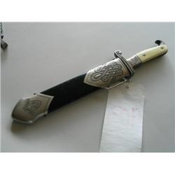 KNIFE W/SWASTIKA & ETCHED BLADE