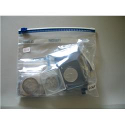 LOT, 1896 SILVER DOLLAR, ENGELHARD 1 OZ SILVER PROSPECTOR MEDALLION, 1971 CANADIAN 50 CENT COMMEMORA