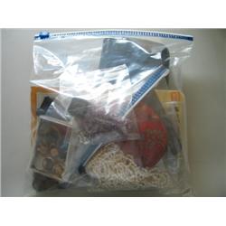 LOT, MISC. JEWELRY, WATCH, USS ENTERPRISE IN A BOTTLE, COINS, MOTOROLA PAGER & MISC. ITEMS