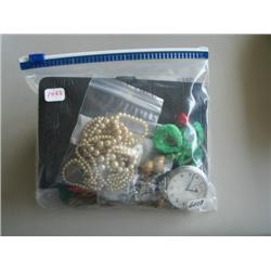 LOT, POCKET WATCH, MISC. JEWELRY, COINS, WALLET & MISC. ITEMS