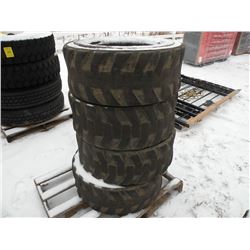 Qty 4 used skidloader tires w/out rims -City Owned