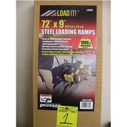 9"x 72" steel loading ramps