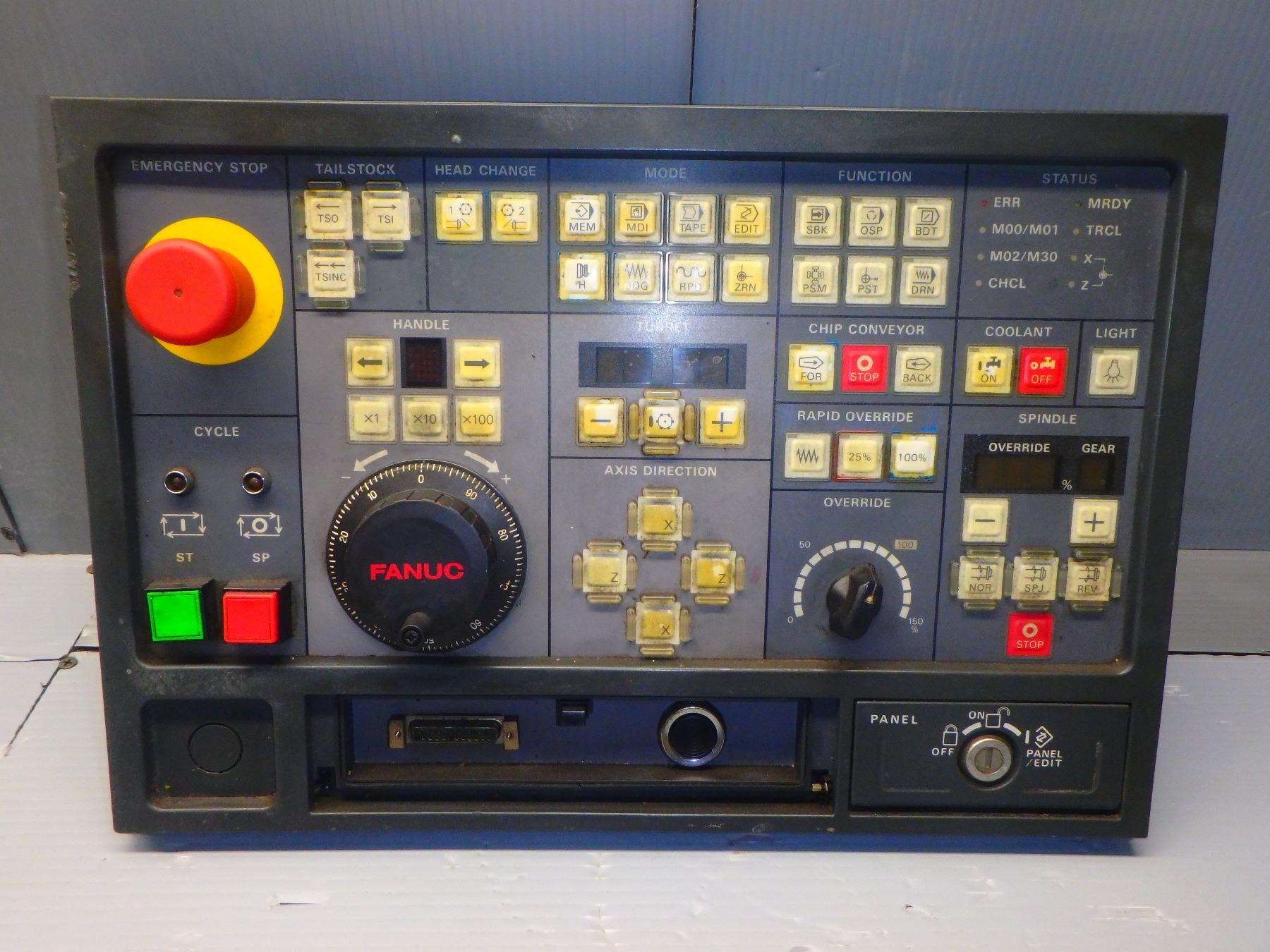 Famic Control Box FANUC CONTROL PANEL W/ PC BOARD- A20B-2002-0520 REV.07A SEE PICS ...