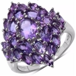 Sterling Silver African Amethyst Ring