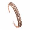 Image 1 : Sterling Silver Morganite and Diamond Bangle Bracelet