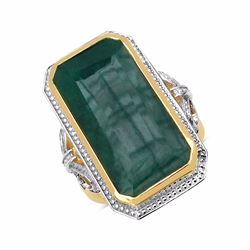 Sterling Silver Emerald Ring