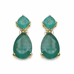 Sterling Silver Zambian Emerald Earrings