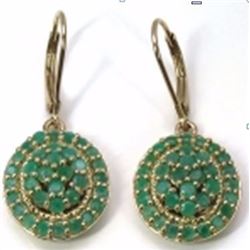 Sterling Silver Sakota Emerald Earrings