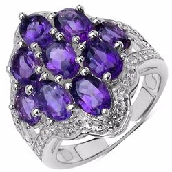 Sterling Silver African Amethyst Ring