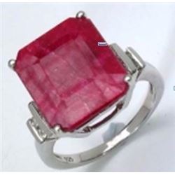 Sterling Silver Ruby Ring