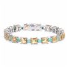 Image 1 : Sterling Silver Citrine and Emerald Bracelet